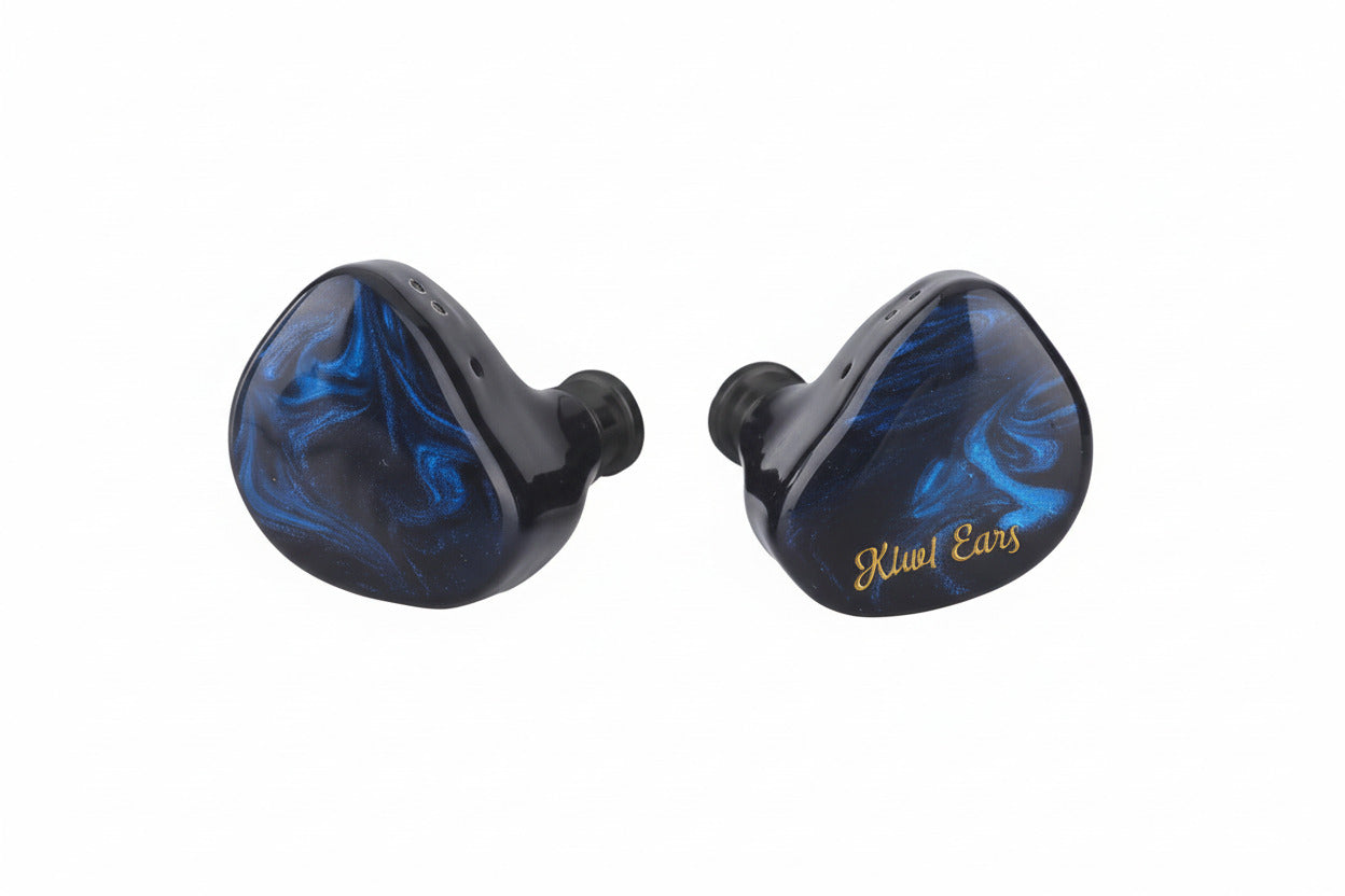 Casti Kiwi Ears Cadenza , Drive 10mm dinamic beriliu , IEM , Hi-Fi Sound, Xtra Bas, cablu premium, Albastru