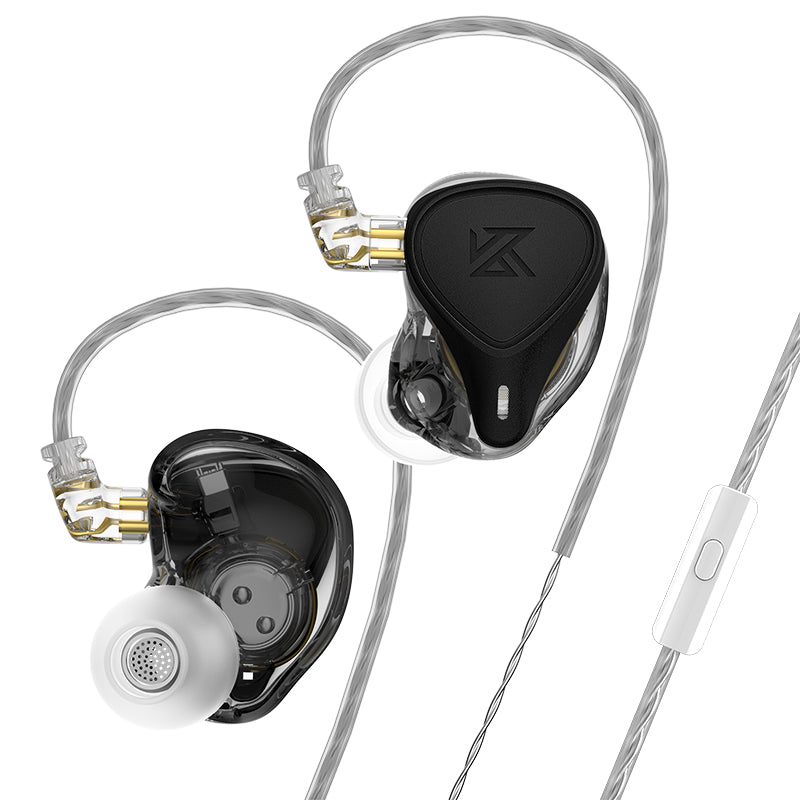 Casti KZ Acustics ZEX Pro,Hibrid,HIFI In-Ear Electrostatic,Dynamic,Echilibrat ,cu anulare a zgomotului,Microfon,Sport,Game,Negru