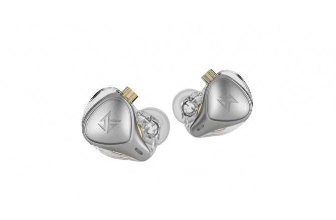 Casti KZ Acoustics ZEX Pro,Hibrid,HIFI In-Ear Electrostatic,Dynamic,Echilibrat,cu anulare a zgomotului,Microfon,Sport,Game,Argintie