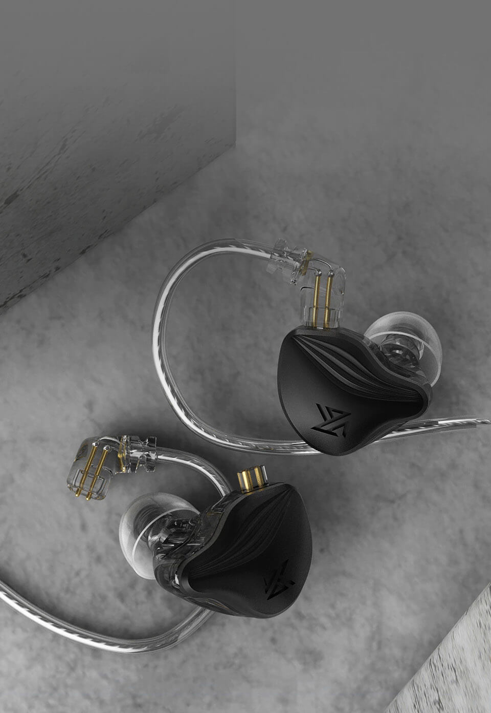 KZ ZEX Hybrid Electrostatic Headphones 1DD Dynamic Drive HIFI Bass Sport with Noise Canceling Microphone Black