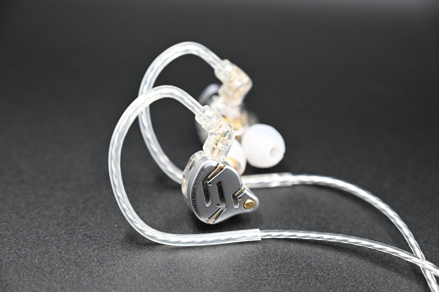 Casti KZ ZS12 PRO 2, Hibride 6 drivere 5BA+1DD, sunet clar HiFi si bas captivant, pentru gaming, muzicieni, cantareti, audiofili, cablu Jack 3.5 Microfon HD, Argintiu
