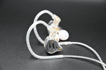 KZ ZS12 PRO 2 Kopfhörer, Hybrid 6 Treiber 5BA+1DD, klarer HiFi-Klang und mitreißender Bass, für Gaming, Musiker, Sänger, Audiophile, 3,5-mm-Klinkenkabel HD-Mikrofon, Silber