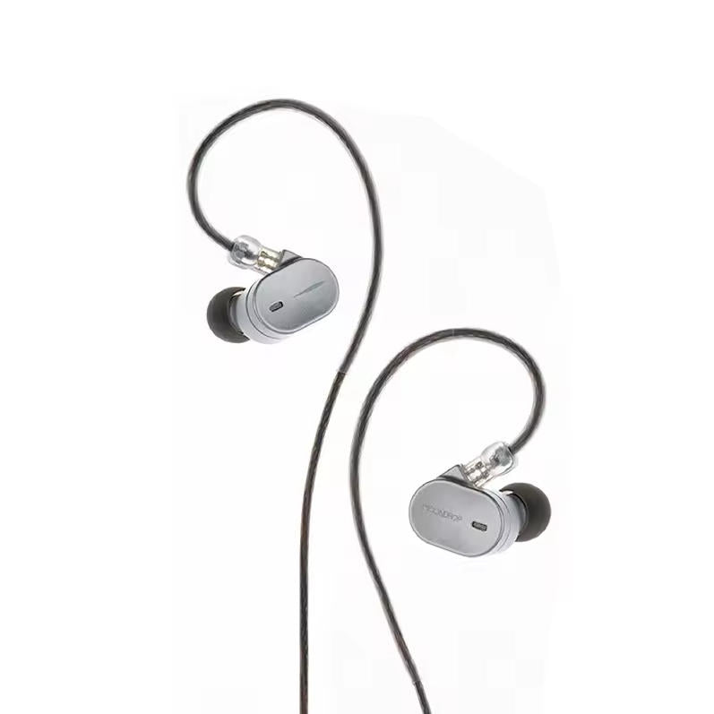 Casti Moondrop CHU III, IEM Driver Dinamic 10mm, Hi-Fi, cavitatea din aliaj durabil aluminium, cablu Jack 3.5mm, cablu detasabil, Argintiu