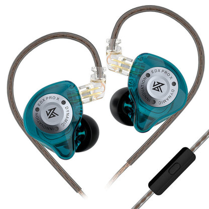 KZ EDX PRO X kabelgebundene Kopfhörer, dynamisches 1DD, Superlinear Drive, Geräuschunterdrückung, Bass, Hifi, HD-Mikrofon, Schwarz