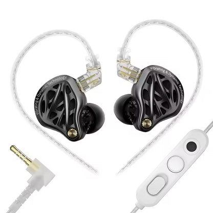 KZ Vibe X Negru – căști IEM cu bas tactil și microfon