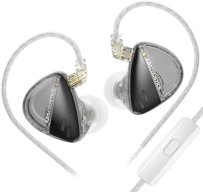 KZ X Angelears Libra X In-Ear-Kopfhörer, dynamischer Balanced-Treiber, ultraweite Frequenz, HiFi, 3,5-mm-Klinkenkabel mit Dual-Mikrofon, Silber