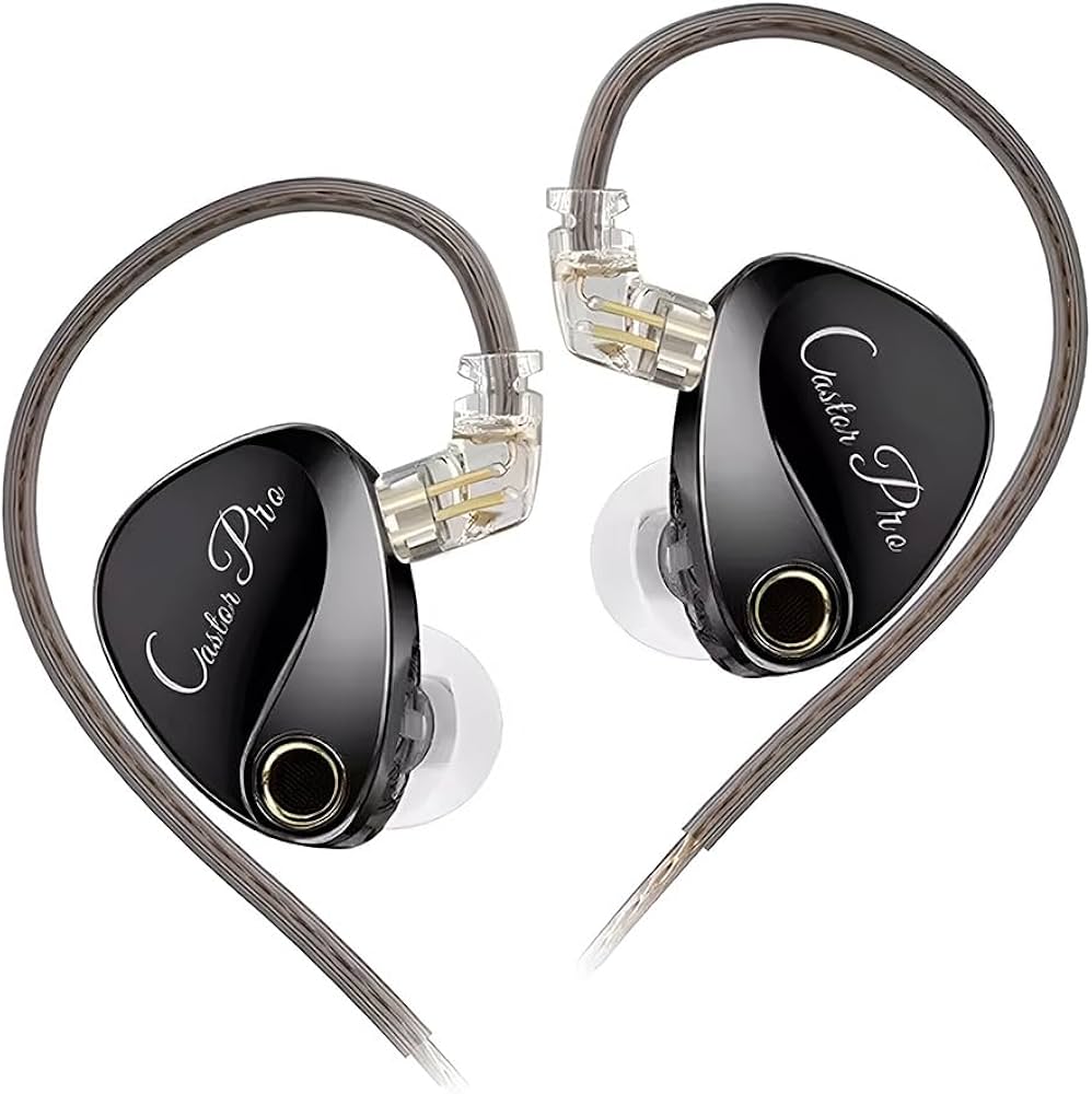 Casti KZ Castor PRO, In Ear 2DD, dinamice reglabila pe 4 nivele, Xtra Bass , HiFi, Monitor, Cablu jack cu Microfon, anulare zgomot, Negru