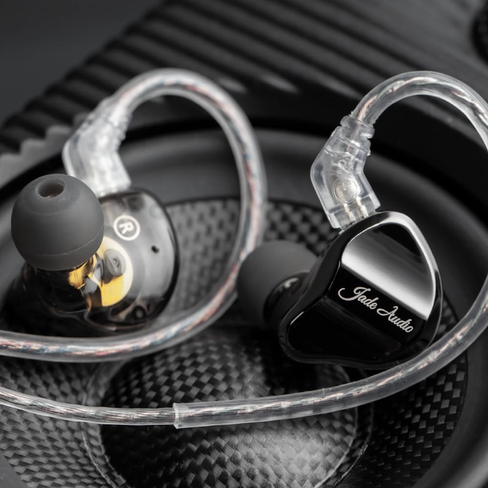 Casti FiiO JadeAudio JD1, Driver Dinamic de 10MM LCP, Hi-Fi Res, cablu USB-C Dac incorporat cu microfon HD, Negru