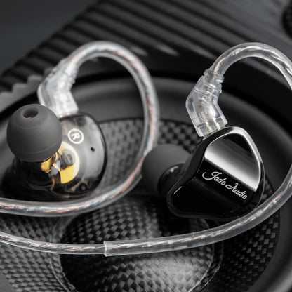 Casti FiiO JadeAudio JD1, Driver Dinamic de 10MM LCP, Hi-Fi Res, cablu USB-C Dac incorporat cu microfon HD, Negru