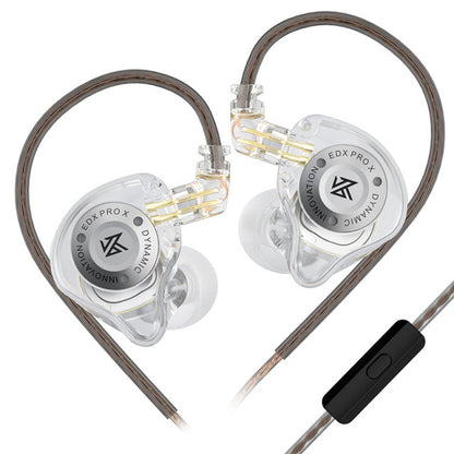 KZ EDX PRO X kabelgebundene Kopfhörer, dynamisches 1DD, Superlinear Drive, Geräuschunterdrückung, Bass, Hifi, HD-Mikrofon, Schwarz