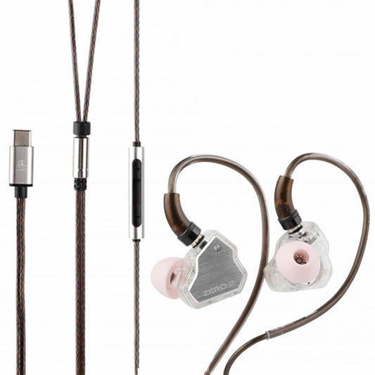7HZ x Crinacle ZERO II,IEM,  USB-C, driver 10mm, microfon HD, Hi-FI Sound ,Cristal