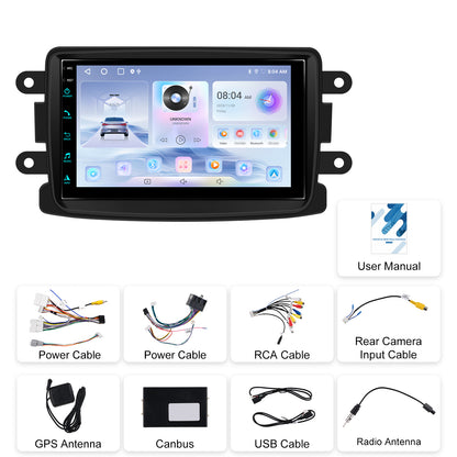 Navigatie Android SonorX A4233, sistem Android 15, Pentru Dacia si Renault, Ecran 7inch IPS, 2GB+64GB, Carplay, Android Auto, Bluetooth, Wi-fi, GPS, Negru