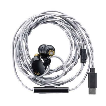 Moondrop CHU II IEM headphones, interchangeable cable, IEM, 10mm dynamic driver, full zinc alloy, Case, With HD microphone, USB-C, DSP, Black