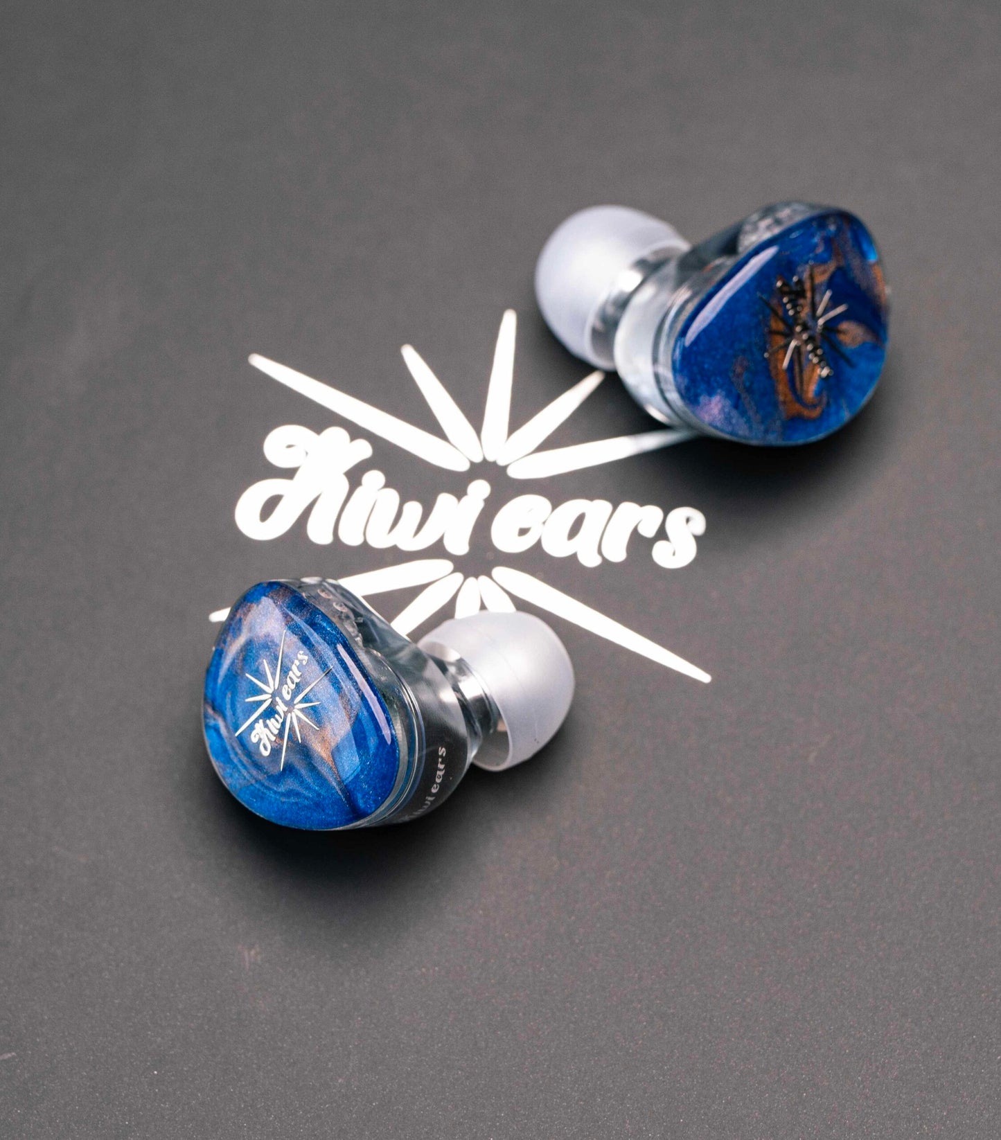 Casti KIWI EARS x CRINACLE SINGOLO ,Monitoare intraauriculare, Albastru