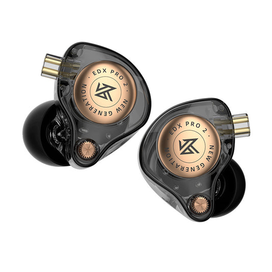 Casti KZ EDX PRO 2 , Super Dinamic Liniar Drive 1DD de 10mm, Cablu detasabil cu Jack 3.5mm, CU Microfon HD Dual, Negru