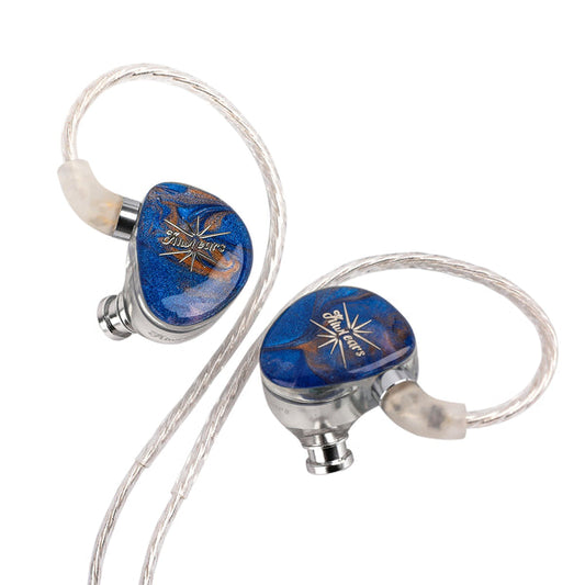 KIWI EARS x CRINCLE SINGOLO IEM Dynamic Ø11mm 32 Ohm Jack 3,5mm Albastru