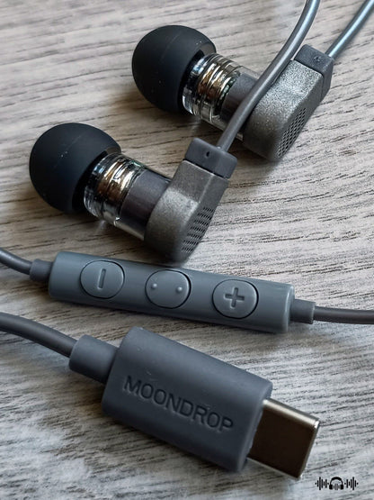 IEM MOONDROP QUARK 2 Kopfhörer, IEM Dynamic 7,8 mm, USB-C mit Mikrofon, DAC/AMP/DSP, Silber