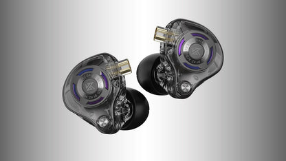 Casti KZ Gale, 1DD, Bass Improved, echipate cu driver dinamic super-liniar pentru Gaming, cablu detasabil, 3 Micforon incorporat, Negru