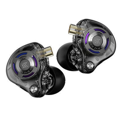 Casti KZ Gale, 1DD, Bass Improved, echipate cu driver dinamic super-liniar pentru Gaming, cablu detasabil, 3 Micforon incorporat, Negru