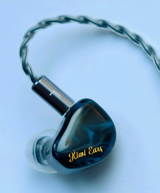 Casti Kiwi Ears Cadenza , Drive 10mm dinamic beriliu , IEM , Hi-Fi Sound, Xtra Bas, cablu premium, Albastru