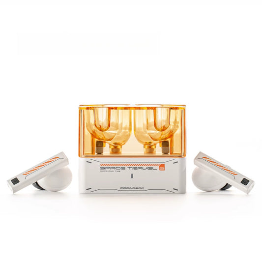 Casti wireless Moondrop Space Travel 2, HiFi, cu anulare a zgomotului, Bluetooth 6.0, ANC, latenta redusa, mod de joc, SBC/AAC, APP Android si IOS, Alb