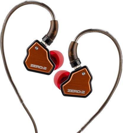 Casti 7Hz x Crinacle Zero 2, Driver dinamic de 10 mm, cablu detasabil cu fir OFC, Hi-Fi Sound, jack 3.5, IEM, Portocaliu