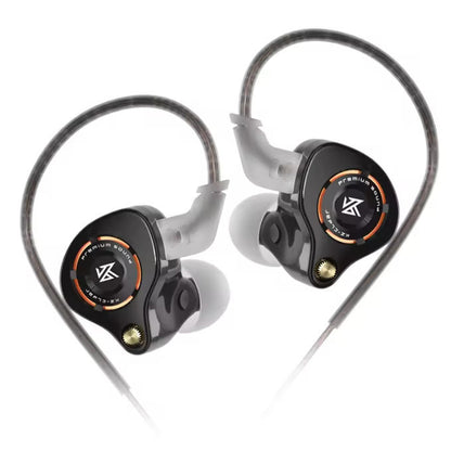 Casti KZ Eldar , Monitor intraauricular , HiFi cu un singur driver dinamic 10MM, cablu detasabil cu Microfon HD, Negru