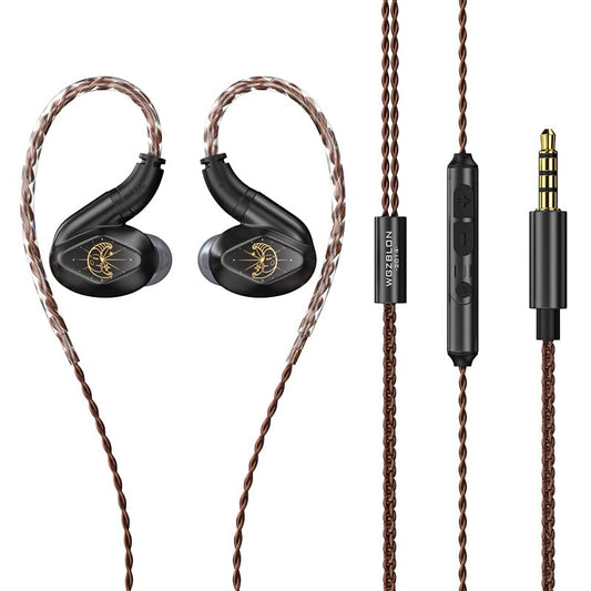 BLON Z200  IEM intraauriculare HiFi de 10 mm cu diafragma din carbon, cu Microfon HD, cablu Jack 3.5, Negru