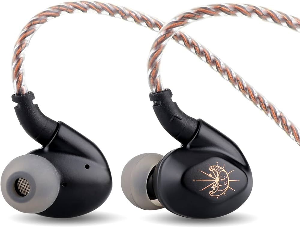 BLON Z200  IEM intraauriculare HiFi de 10 mm cu diafragma din carbon, cu Microfon HD, cablu Jack 3.5, Negru