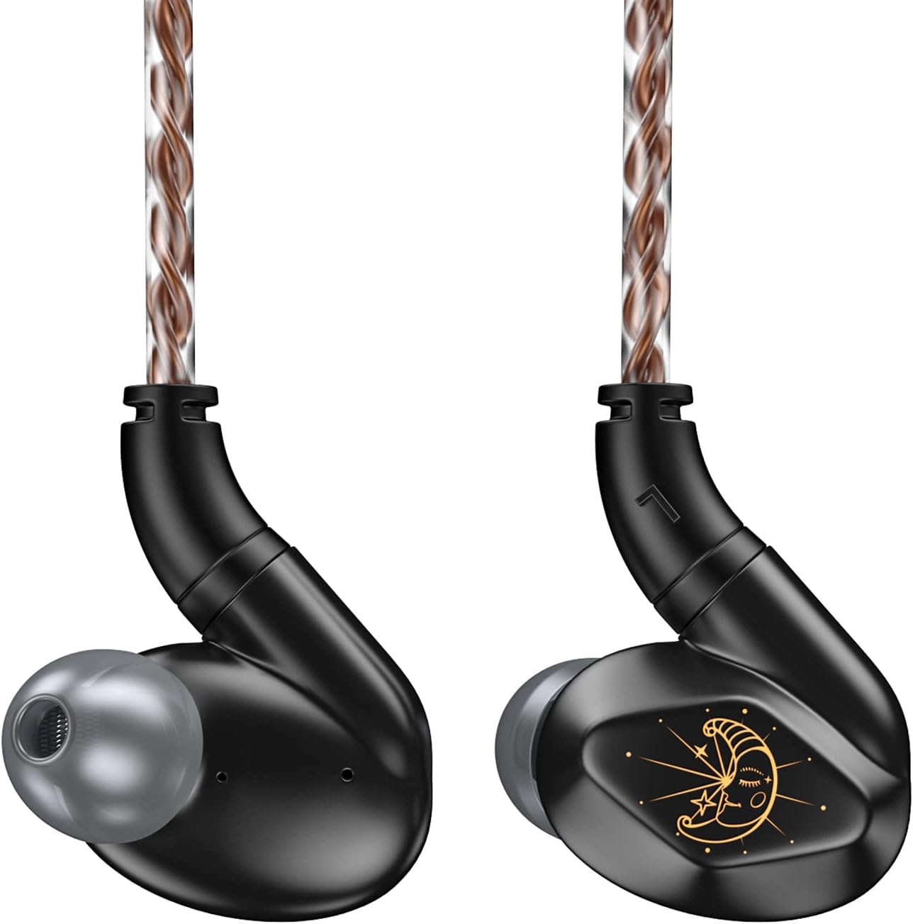 BLON Z200  IEM intraauriculare HiFi de 10 mm cu diafragma din carbon, cu Microfon HD, cablu Jack 3.5, Negru