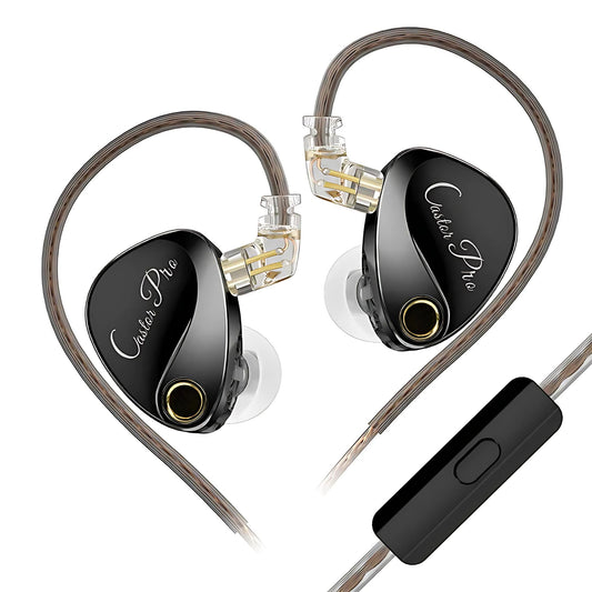 Casti KZ Castor PRO, In Ear 2DD, dinamice reglabila pe 4 nivele, Xtra Bass , HiFi, Monitor, Cablu jack cu Microfon, anulare zgomot, Negru