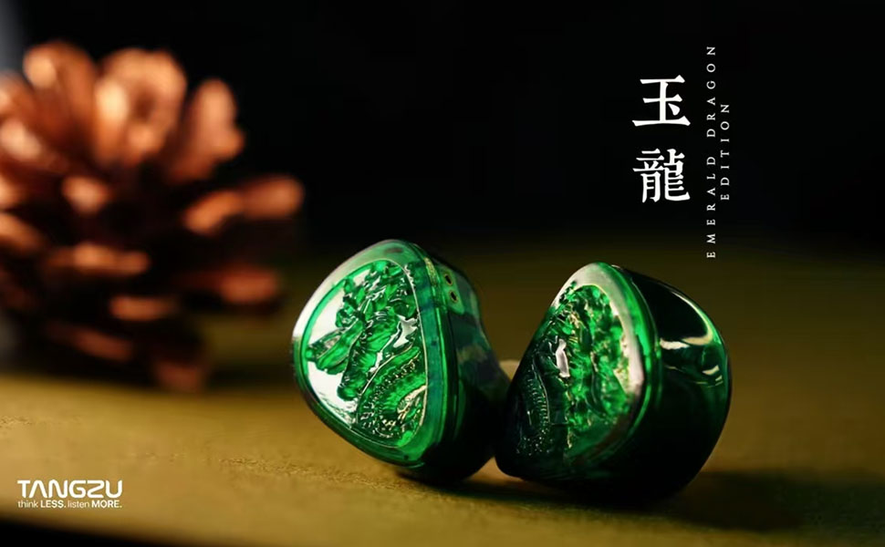 Casti TANGZU Wan'er S.G II Jade Dragon X Audione, Monitor, Gaming IEM, HiFi, Versiune Balanced edition de 10mm Dinamic Driver, Cablu Premium detasabil USB-C, Cu Microfon, Verde Cristal