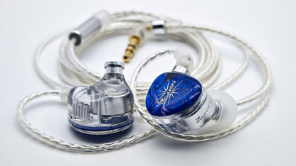 KIWI EARS x CRINCLE SINGOLO IEM Dynamic Ø11mm 32 Ohm Jack 3,5mm Albastru