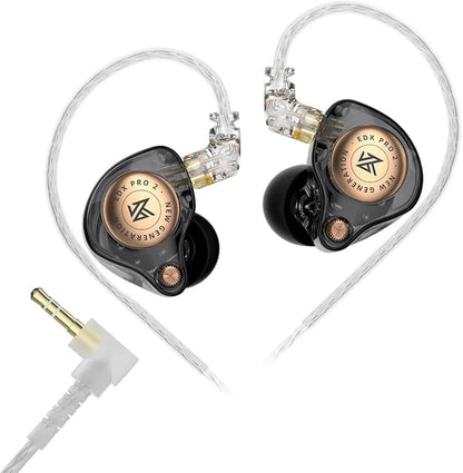 KZ EDX Pro 2 Negru – IEM dinamic de 10 mm cu microfon dual