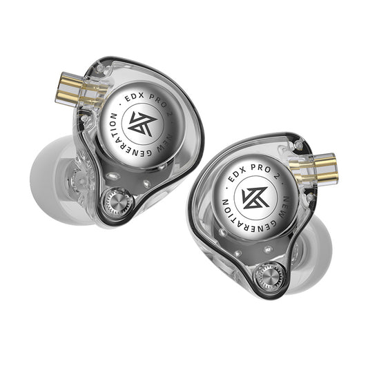 Casti KZ EDX PRO 2 , Super Dinamic Liniar Drive 1DD de 10mm, Cablu detasabil cu Jack 3.5mm, CU Microfon HD Dual, Cristal