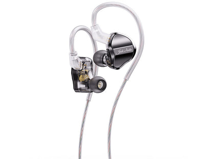 Casti FiiO JadeAudio JD1, Driver Dinamic de 10MM LCP, Hi-Fi Res, cablu USB-C Dac incorporat cu microfon HD, Negru