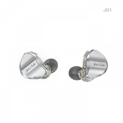 Casti FiiO JadeAudio JD1, Driver Dinamic de 10MM LCP, Hi-Fi Res, cablu USB-C Dac incorporat cu microfon HD, Argintiu