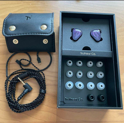 IEM TRUTHEAR x Crinacle ZERO Headphones, Dual Dynamic Drivers, Hybrid, Hi-Fi Sound, Detachable Cable, Foam Tips, Blue