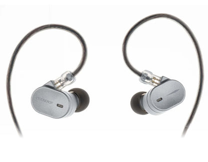 Casti Moondrop CHU III, IEM Driver Dinamic 10mm, Hi-Fi, cavitatea din aliaj durabil aluminium, cablu Jack 3.5mm, cablu detasabil, Argintiu