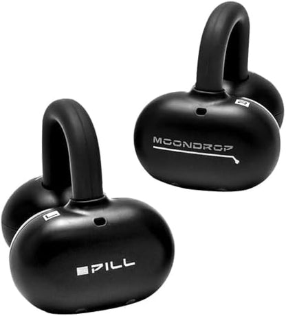 Casti Moondrop Pill , Bluetooth 6.0, Open Ear OWS , IPX4, Open Ear Clip , Wireless Hi-FI AI ENC incorporat  ,APP Android si IOS, Negru