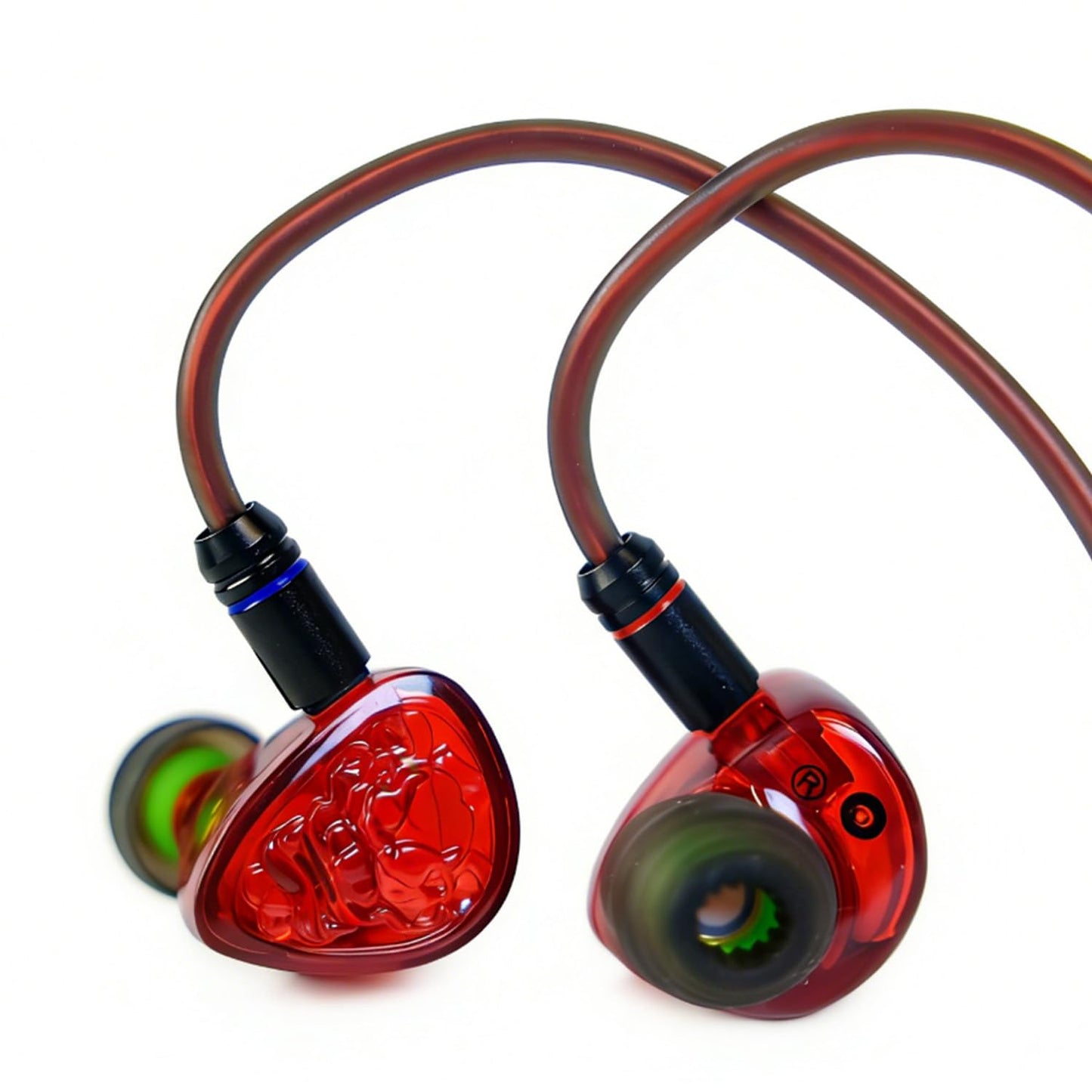 -TANGZU Wan er S.G II Red Lion, Monitor, Gaming IEM, HiFi, Bass version de 10mm Dinamic Driver, Cablu Premium detasabil, Microfon HD Gaming, Rosu