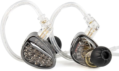 KZ ZA12 Schwarz – Hybrid-IEM 2DD + 4BA mit Mikrofon und Tuning-Schalter