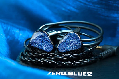 IEM TRUTHEAR x Crinacle Zero BLUE2, Dual Dynamic Driver, cablu detasabil cu microfon si fara micron, IEM, HI-FI Bass, Dopuri din Spuma, Albastru