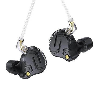 KZ ZS12 Pro X – IEM hibrid 1DD + 5BA cu microfon și reglaj