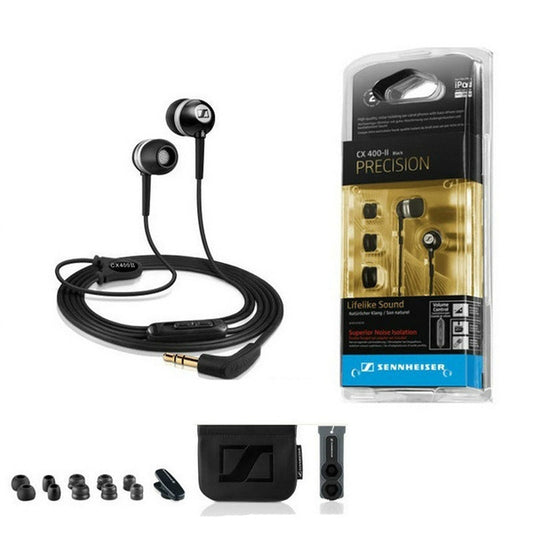 Sennheiser CX400II In Ear Stereo with 3.5mm Wire Sports Precision HIFI Bass, Black