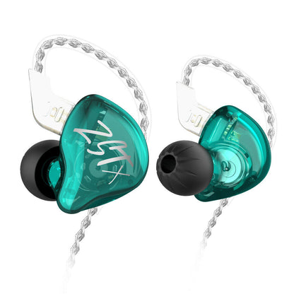 KZ ZST X Kopfhörer, 1BA+1DD, Hybrideinheit, In-Ear, HIFI Bass Sports, Mikrofon, Cyan