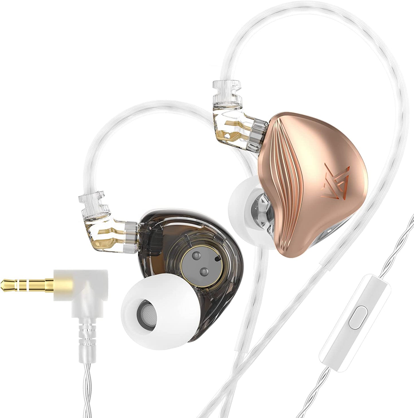 KZ ZEX Hybrid Electrostatic Headphones 1DD Dynamic Drive HIFI Bass Sport with Noise Canceling Gold Microphone 