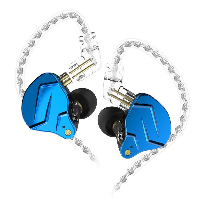 KZ ZSN Pro X Metal Headphones, 1BA+1DD Hybrid Technology, HIFI Bass, Monitor, Sport, with Noise Cancellation, Blue