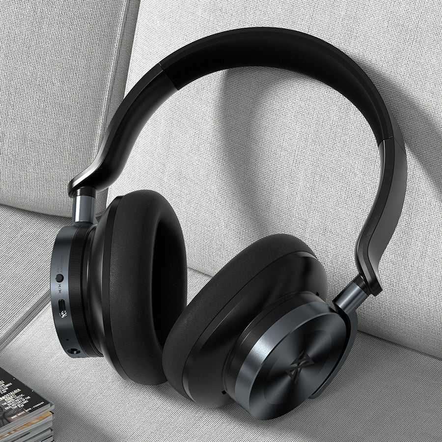 KZ T10 HiFi Bluetooth 5.0 Headphones, ANC 40mm Titanium Diaphragm 5HD Microphones Aluminum Housing Play Time 38 Hours, Black