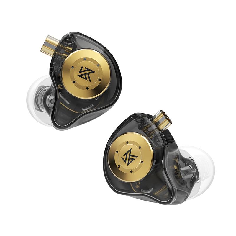 Casti KZ EDX PRO 1DD Dinamice Jack 3.5mm HiFi Bass Anulare a Zgomotului WaterProof IPX4, MIcrofon,Negru Cristal